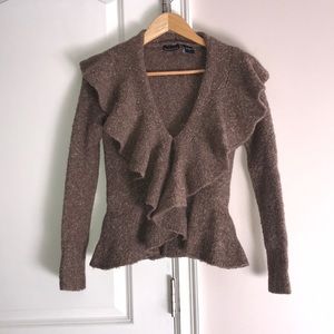 Ruffle Sweater Bouclè